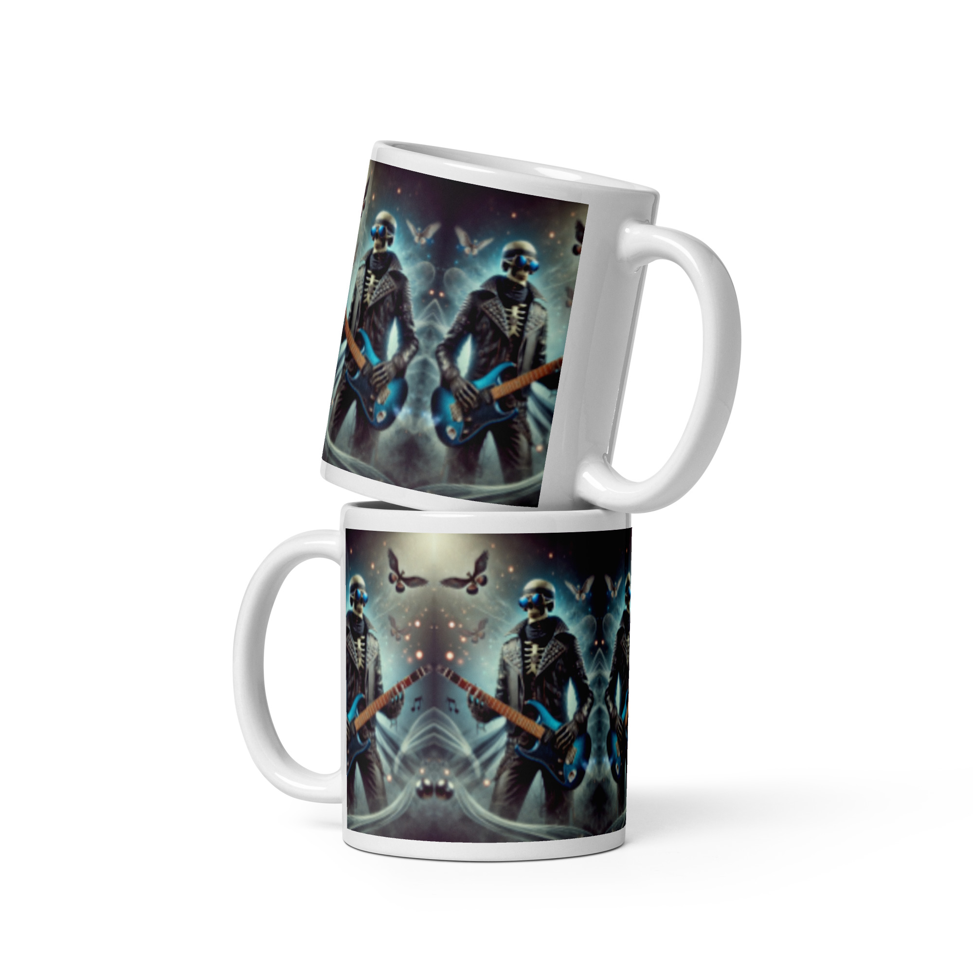 White glossy mug