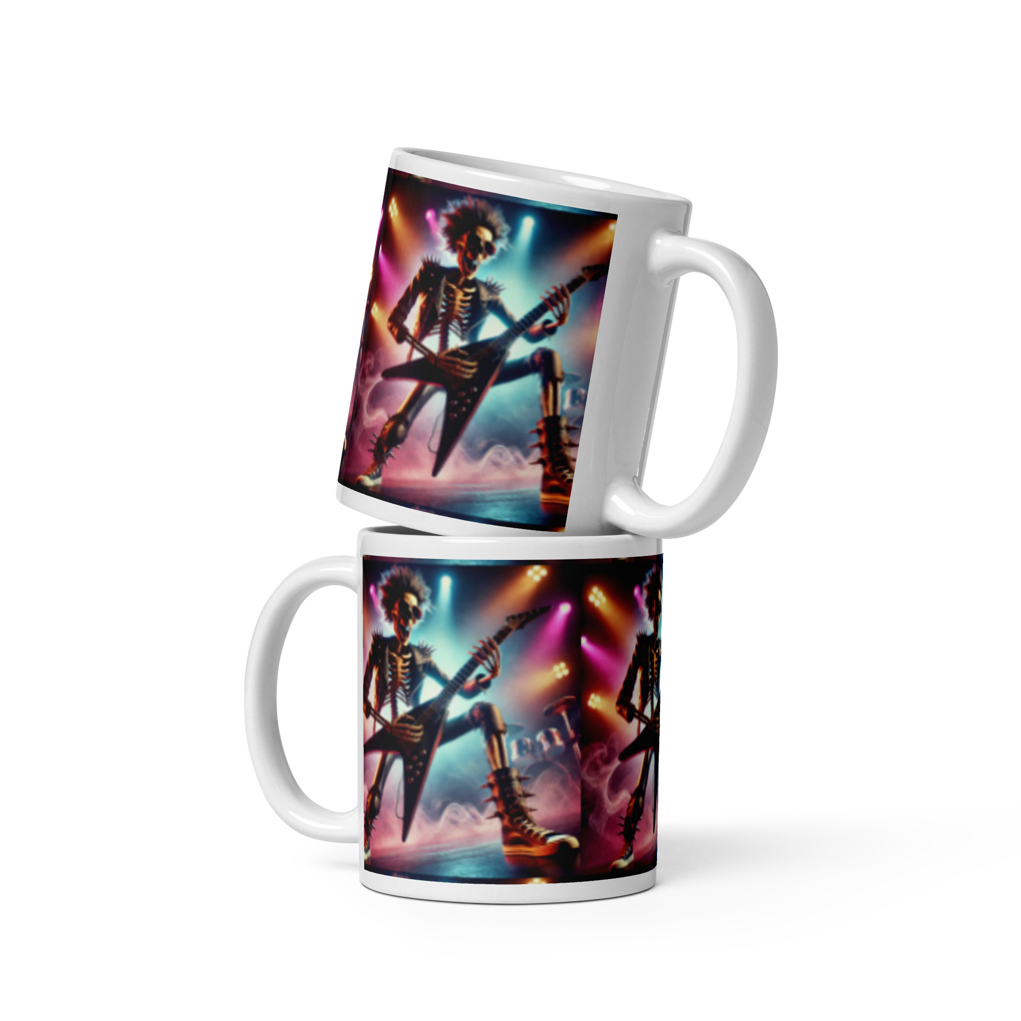White glossy mug