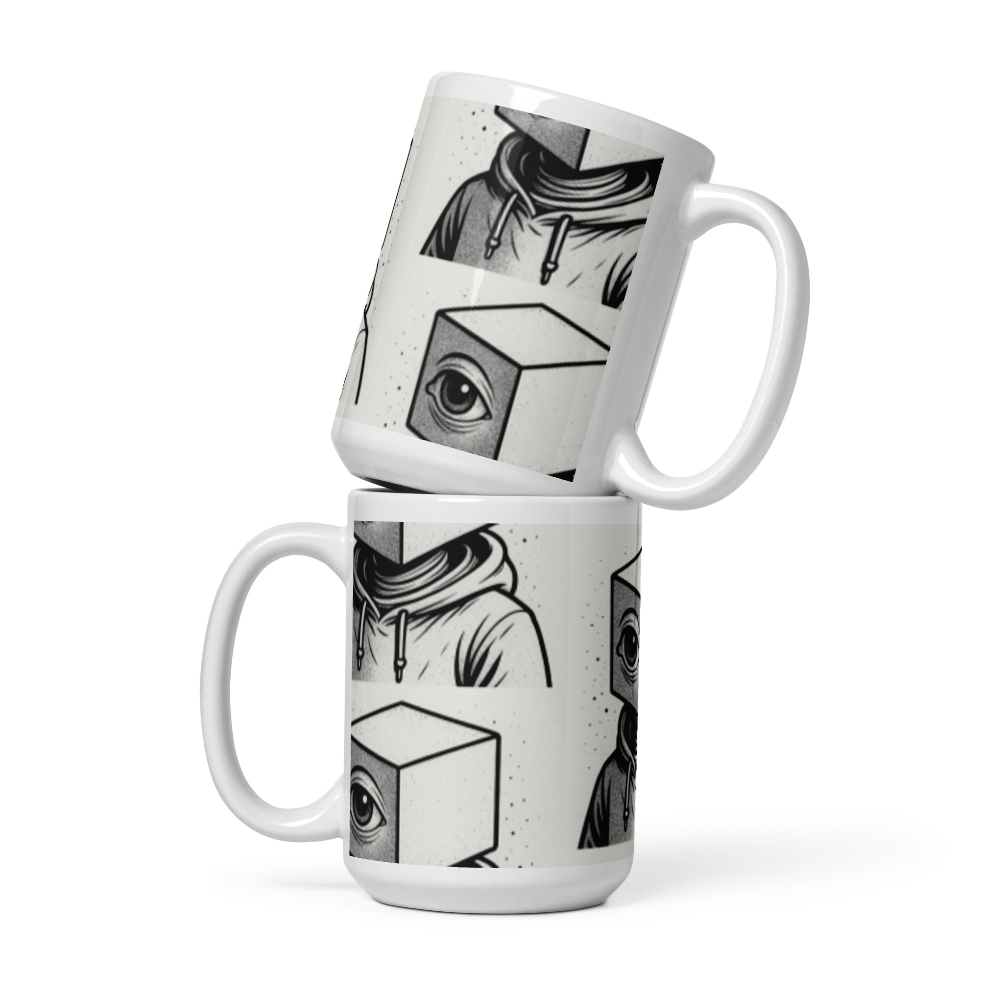 White eye mug